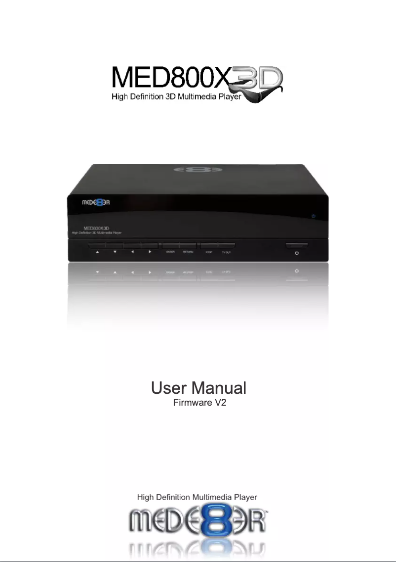 Página 1 del manual Manual de usuario Mede8er MED800X3D/WP