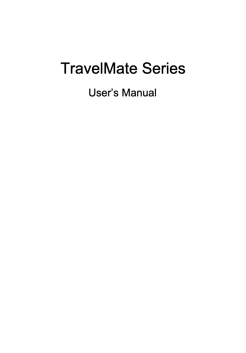 Page n°1 - Manuel utilisateur Acer TravelMate P273
