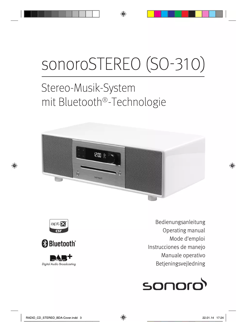 Page n°1 - Manuel utilisateur Sonoro Stereo