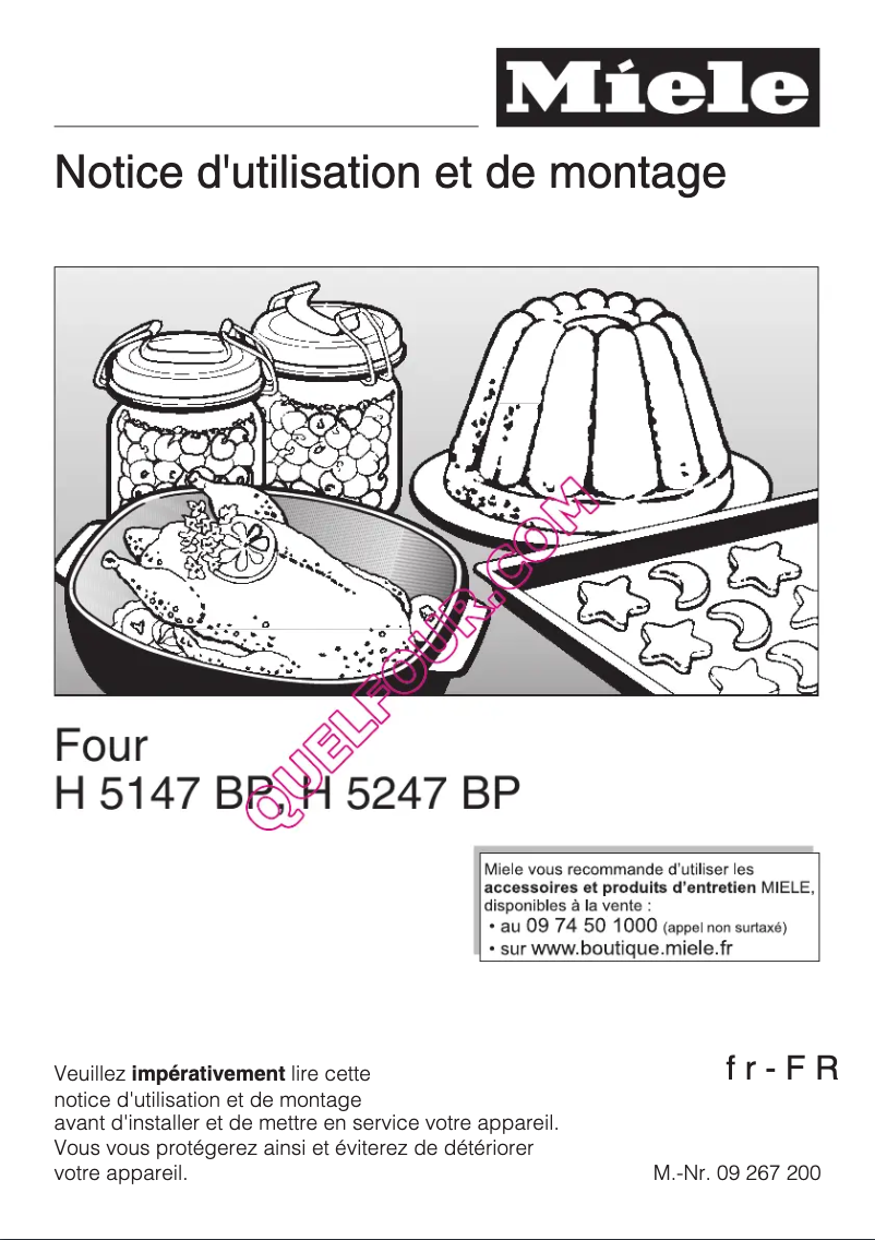 Page n°1 - Manuel utilisateur Miele H 5247 BP