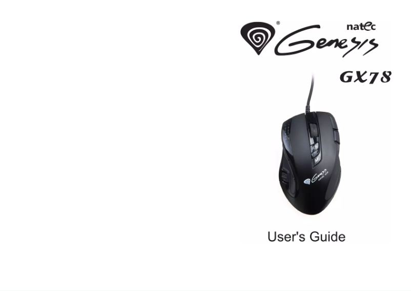 Page 1 de la notice Manuel utilisateur Natec GX78