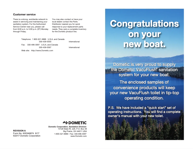 Image de la première page du manuel de l'appareil VacuFlush 4809