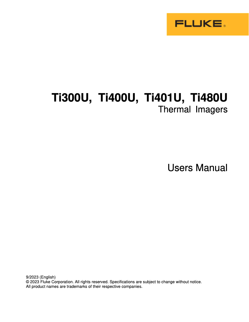 Página 1 del manual Manual de usuario Fluke Ti480U