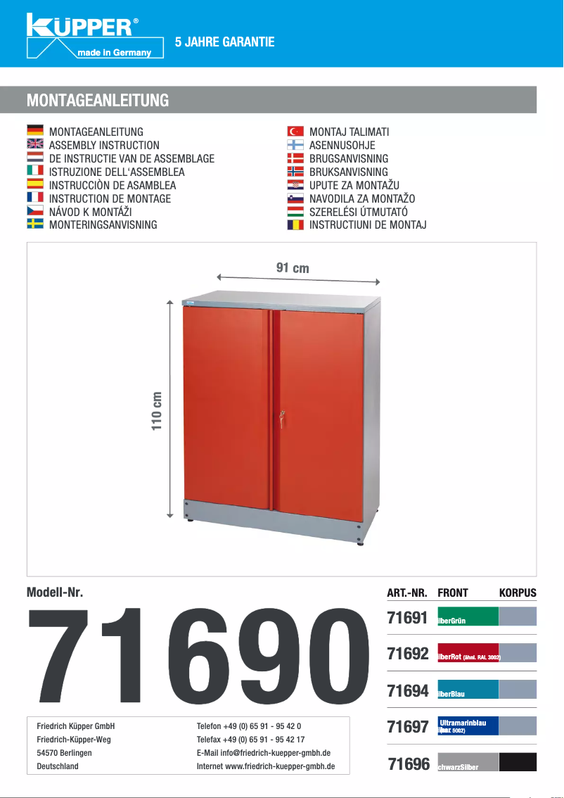 Image de la première page du manuel de l'appareil 71692
