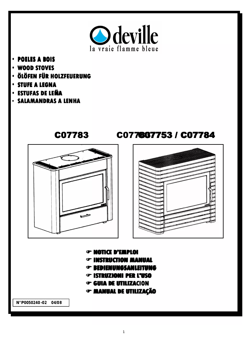 Page 1 de la notice Manuel utilisateur Deville Bétyle C07783