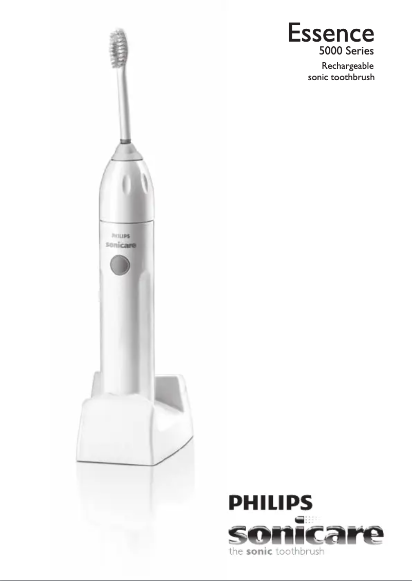 Image de la première page du manuel de l'appareil Sonicare Elite HX5910