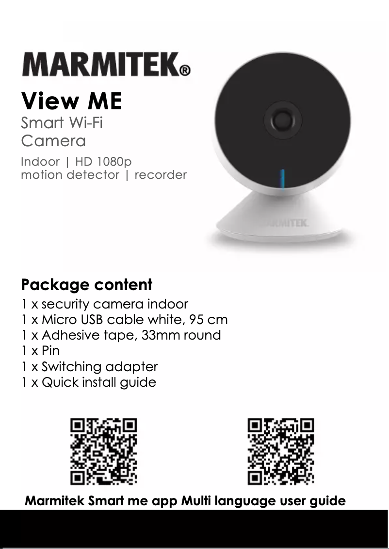 Page n°1 - Manuel utilisateur Marmitek View ME