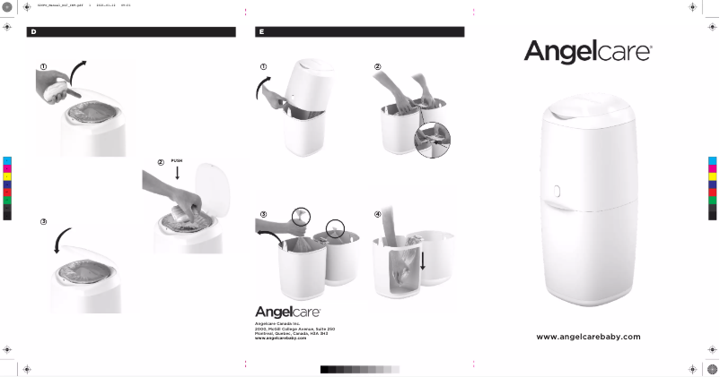 Page 1 de la notice Manuel utilisateur Angelcare Nappy