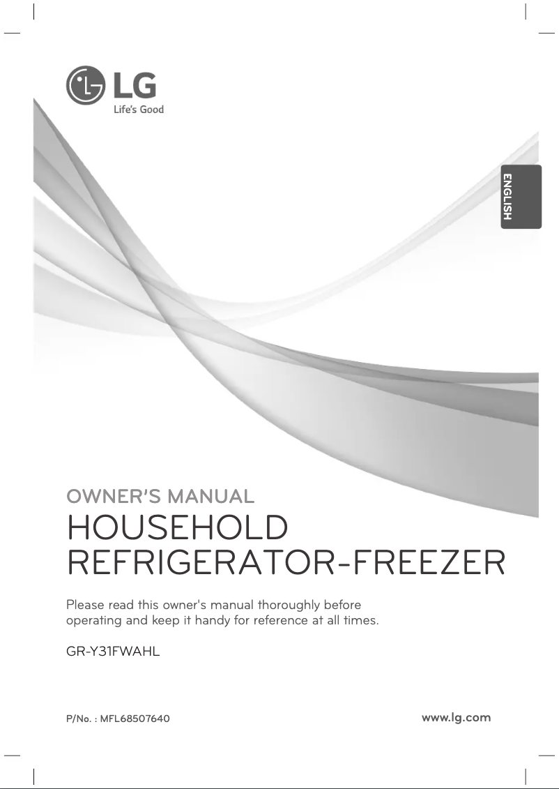 Page 1 de la notice Manuel utilisateur LG GR-Y31FWAHL