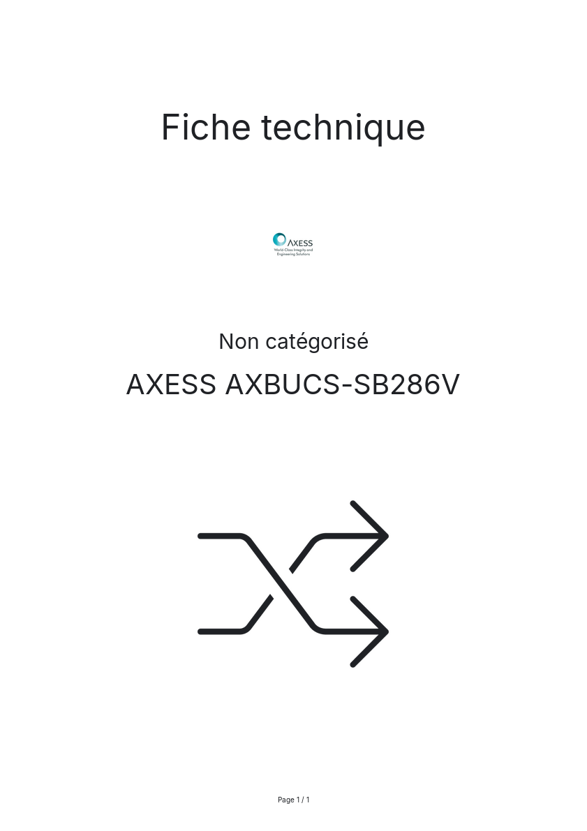 Page n°1 - Fiche technique AXESS AXBUCS-SB286V