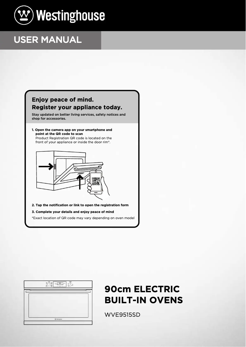 Image de la première page du manuel de l'appareil WVE9515SD