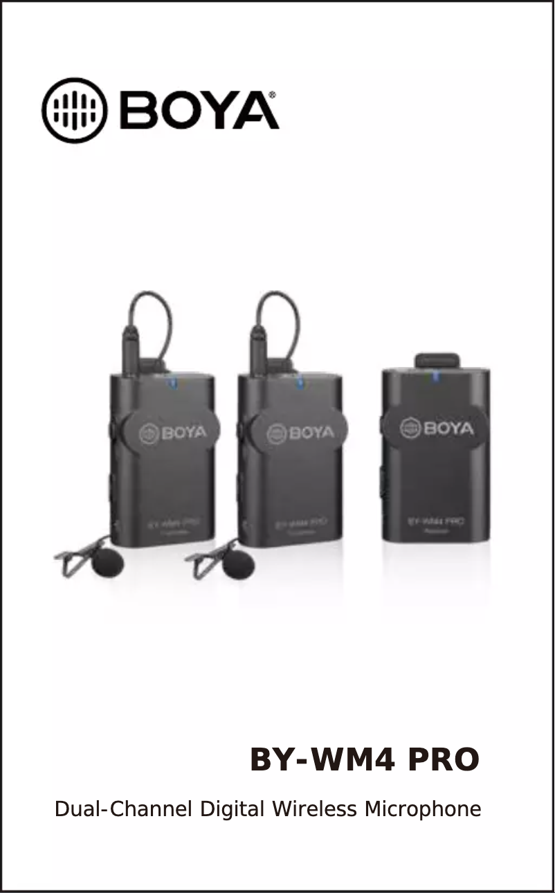 Page 1 de la notice Manuel utilisateur BOYA BY-WM4 PRO RXU