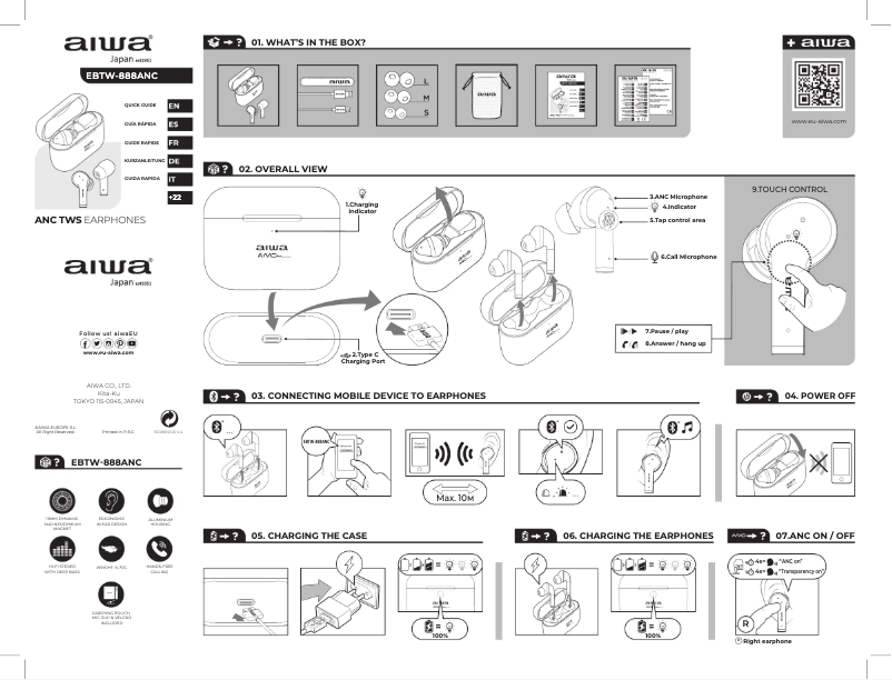 Image de la première page du manuel de l'appareil EBTW-888ANC