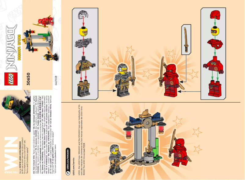 Page 1 de la notice Manuel utilisateur Lego Ninjago 30650