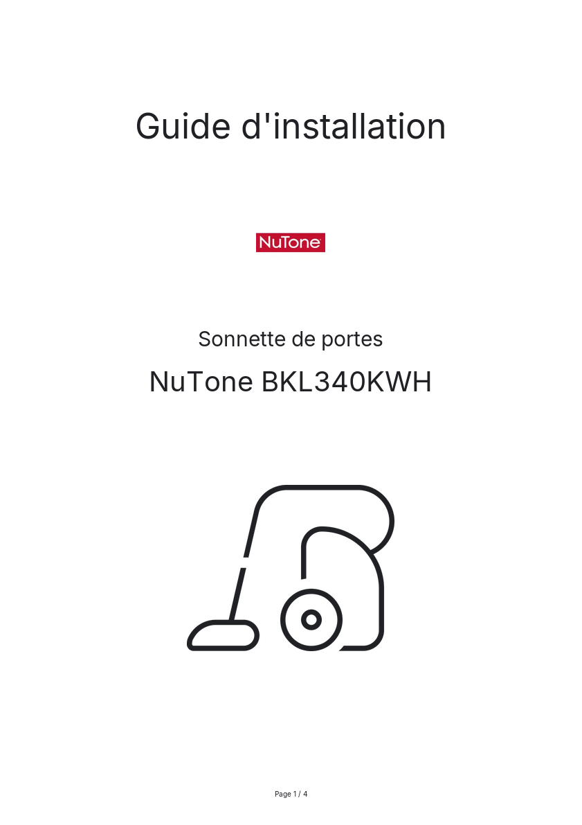 Image de la première page du manuel de l'appareil BKL340KWH