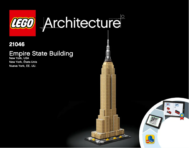 Page 1 de la notice Manuel utilisateur Lego Empire State Building 21046