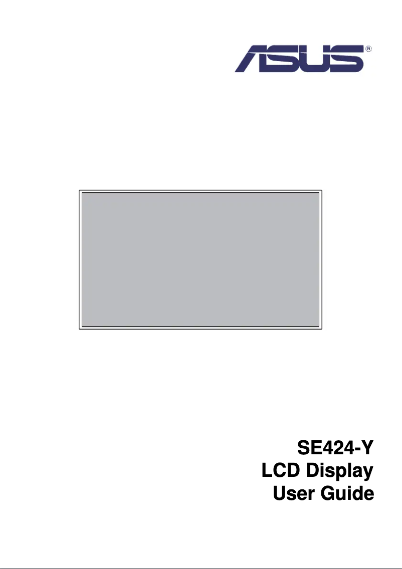 Page 1 de la notice Manuel utilisateur Asus SE424-Y