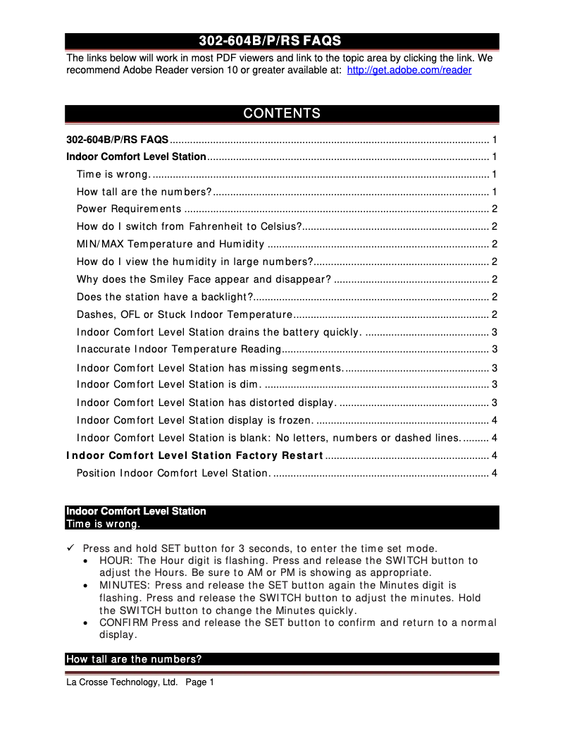 Image de la première page du manuel de l'appareil 302-604P