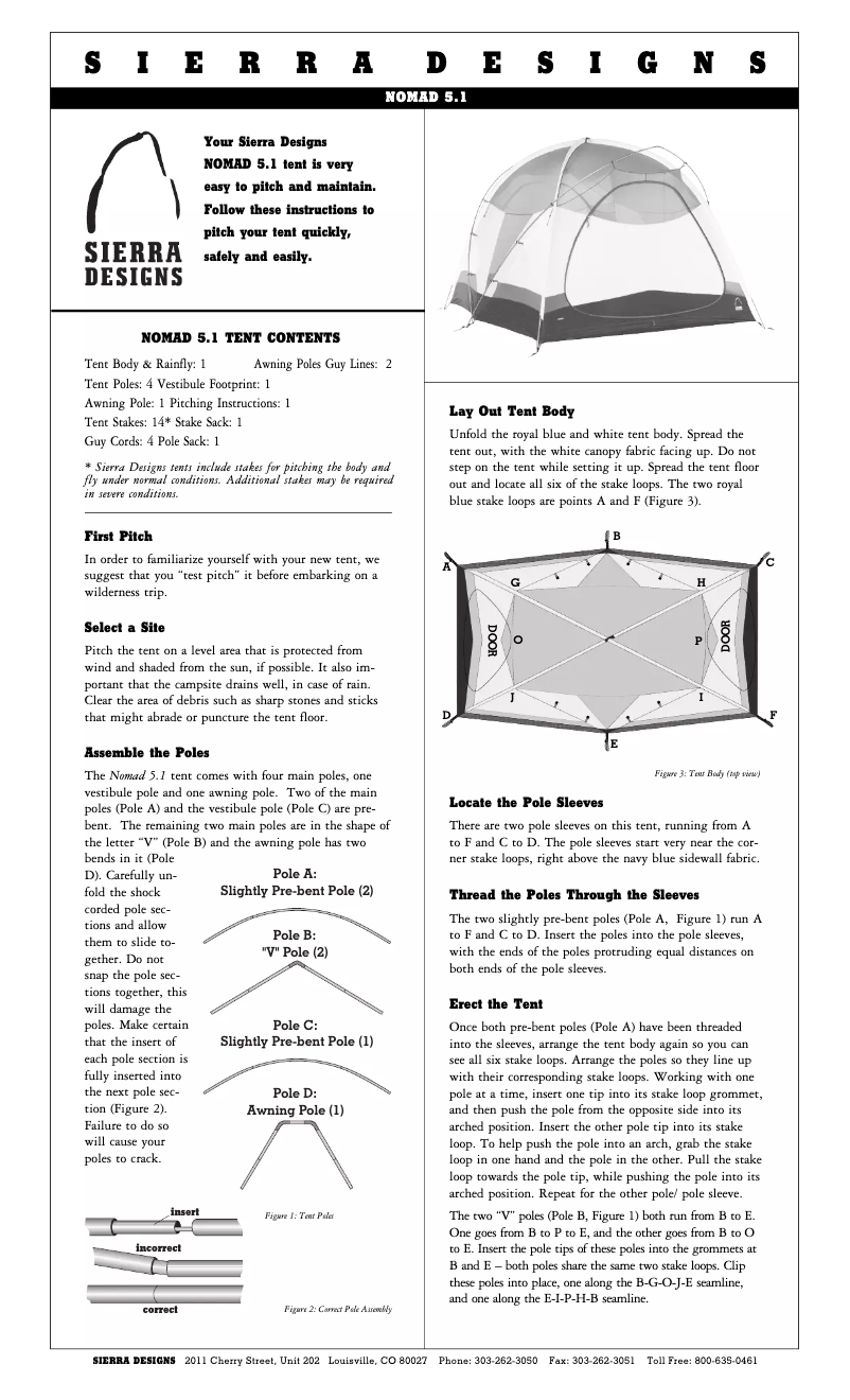 Página 1 del manual Manual de usuario Sierra Designs Nomad 5.1