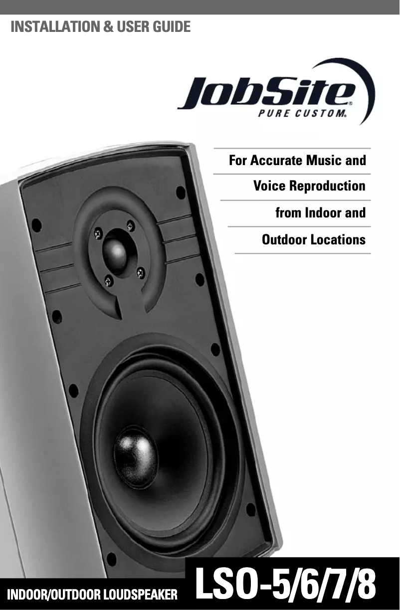 Page 1 de la notice Manuel utilisateur JobSite LSO-7