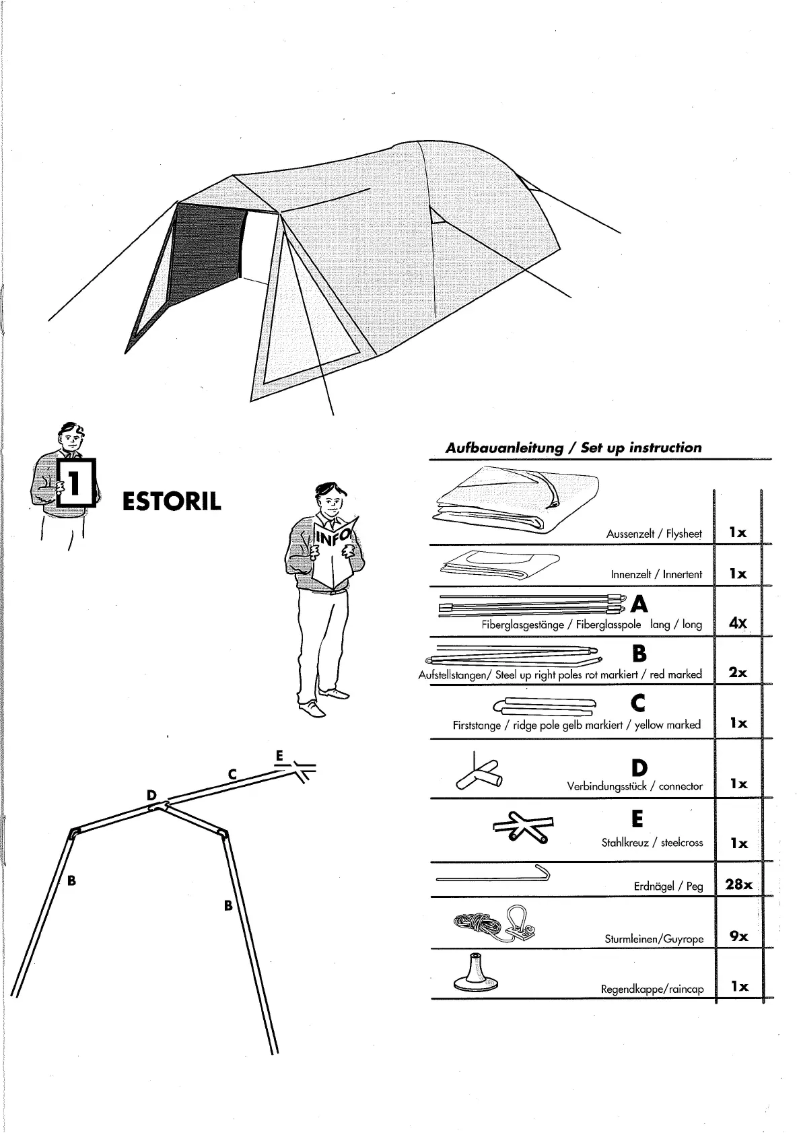 Page 1 de la notice Manuel utilisateur High Peak Estoril