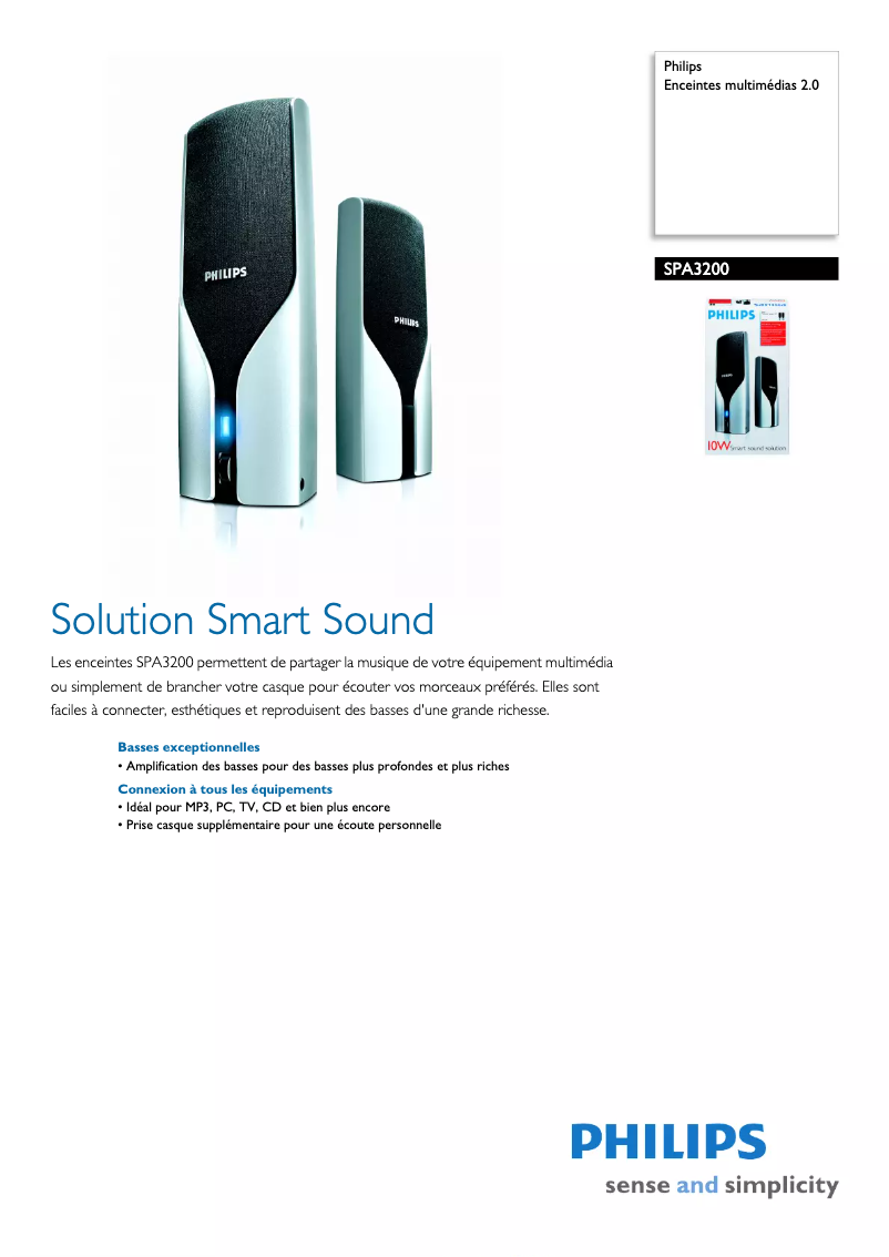 Page n°1 - Manuel utilisateur Philips SPA3200