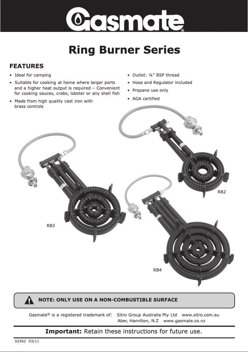 Image de la première page du manuel de l'appareil RB3