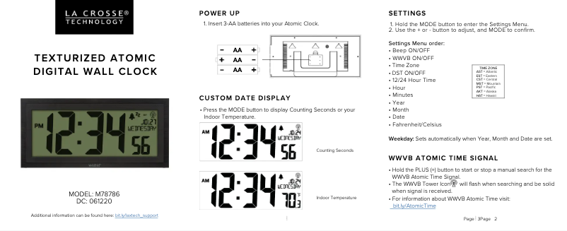 Image de la première page du manuel de l'appareil M78786
