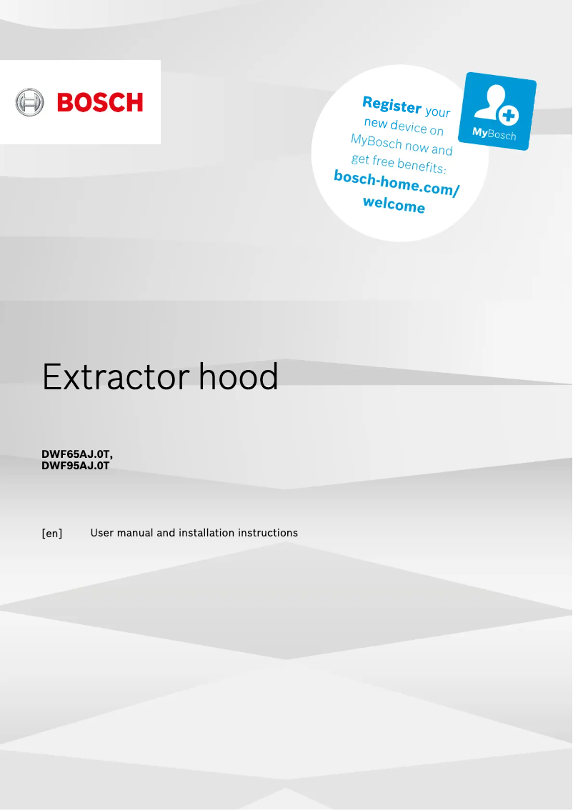 Page 1 de la notice Guide d'installation Bosch DWF65AJ60T