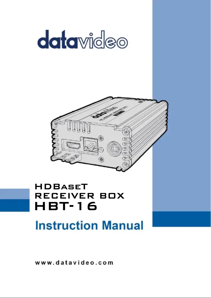 Page n°1 - Manuel utilisateur DataVideo HBT-16