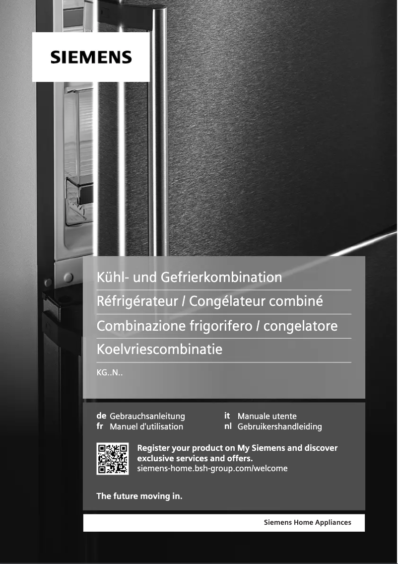 Page 1 de la notice Manuel utilisateur Siemens KG49NEICU