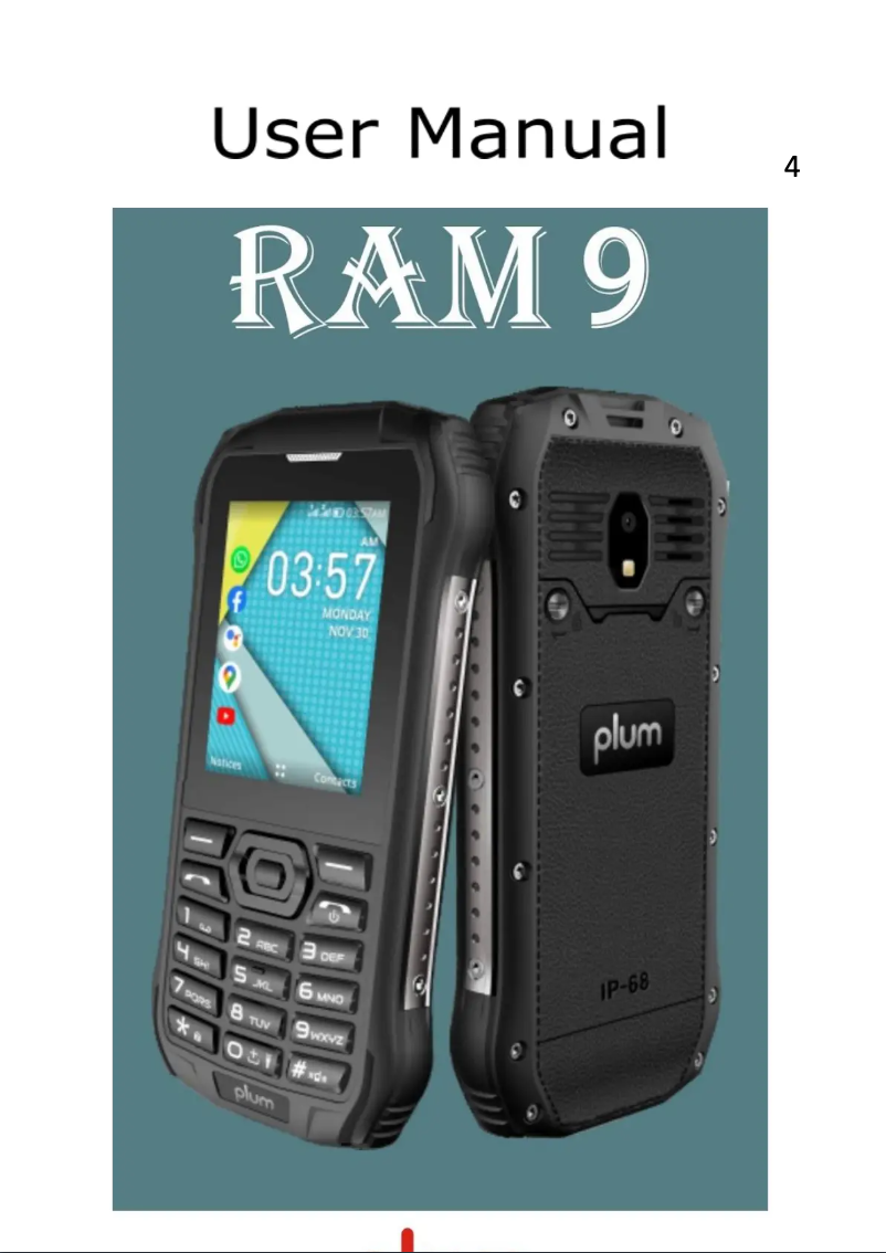 Page 1 of the manual User Manual Plum Ram 9