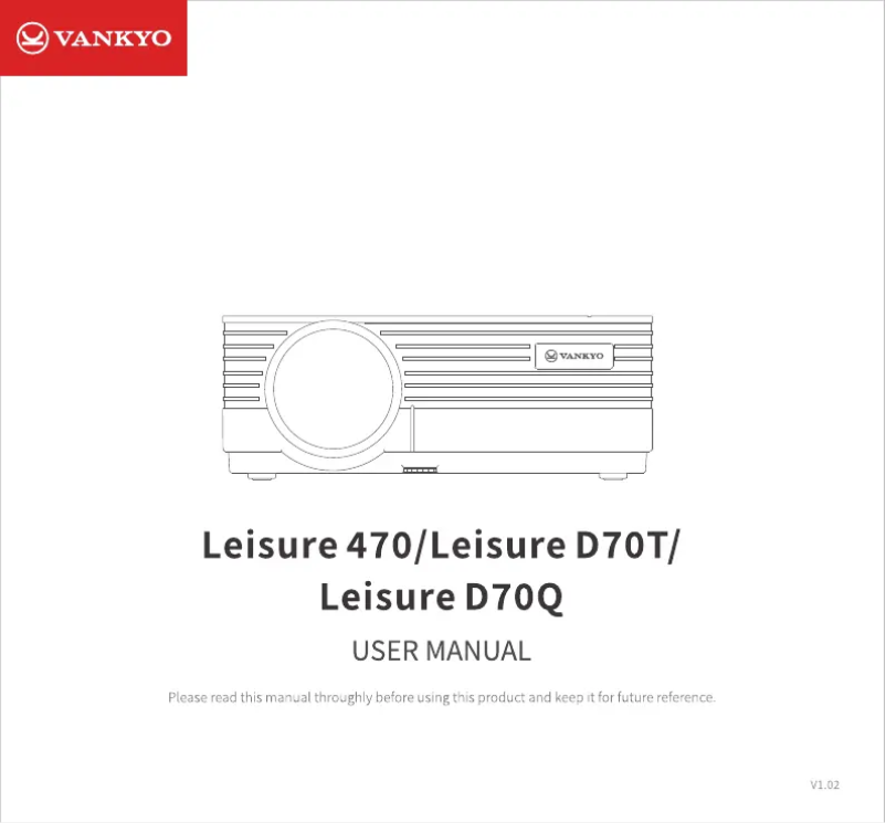 Page n°1 - Manuel utilisateur Vankyo Leisure D70Q