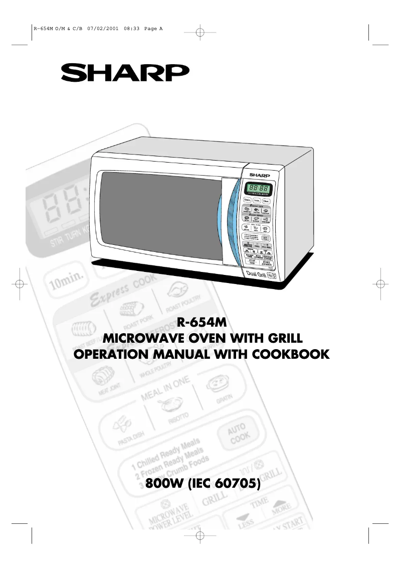Page 1 de la notice Manuel utilisateur Sharp R654M