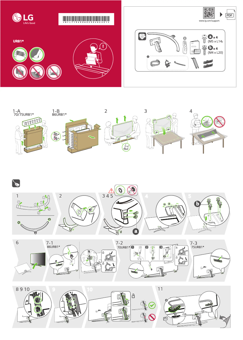 Page n°1 - Manuel utilisateur LG 75UR81003LJ