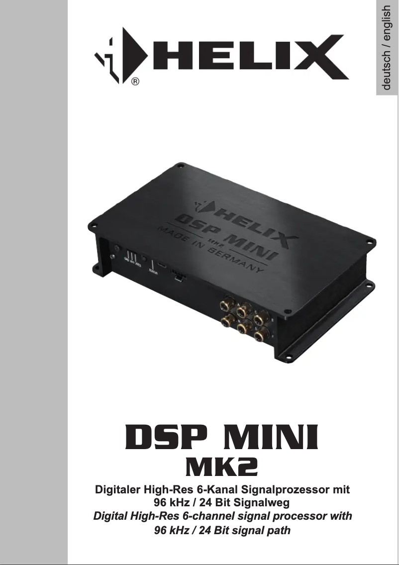 Page n°1 - Manuel utilisateur Helix DSP MINI MK2