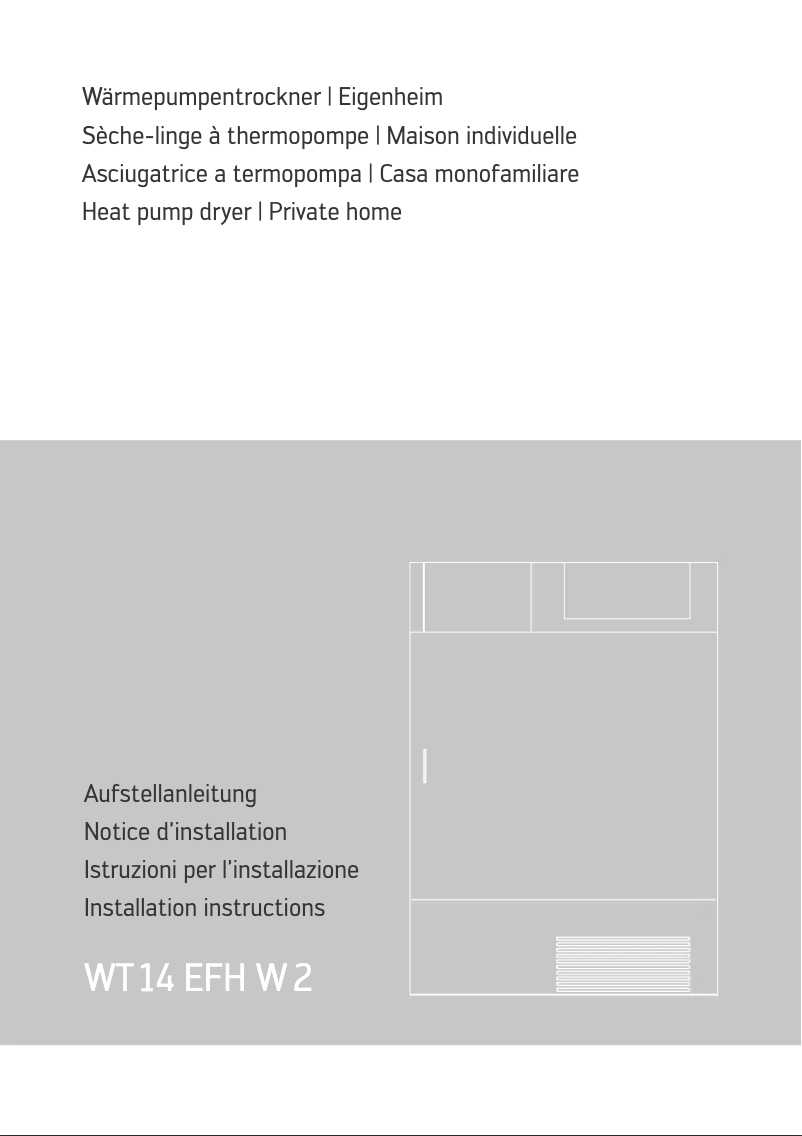 Page n°1 - Guide d'installation Schulthess Spirit 660