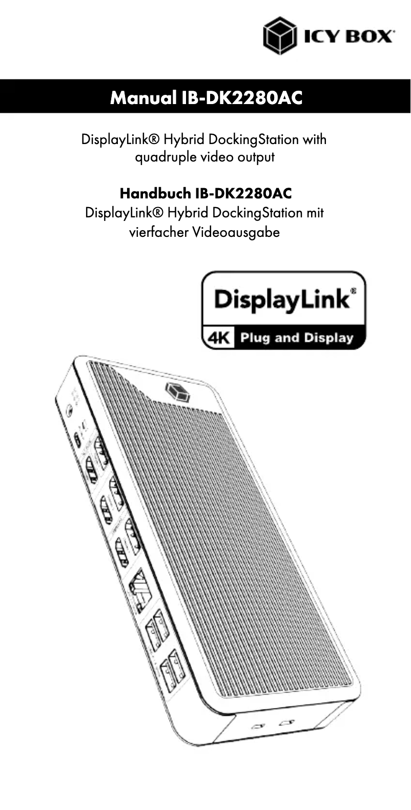Page n°1 - Manuel utilisateur Icy Box IB-DK2280AC