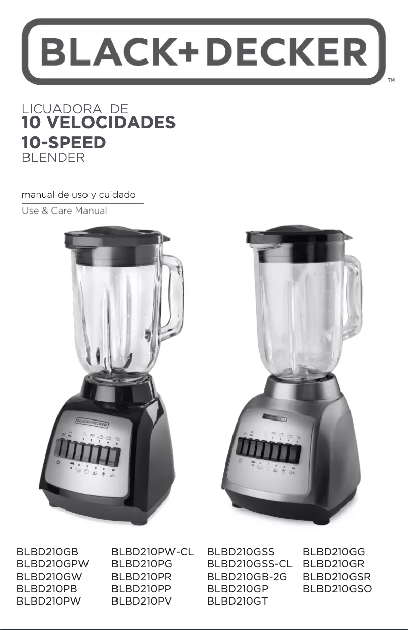 Page n°1 - Manuel utilisateur Black & Decker BLBD210GSR