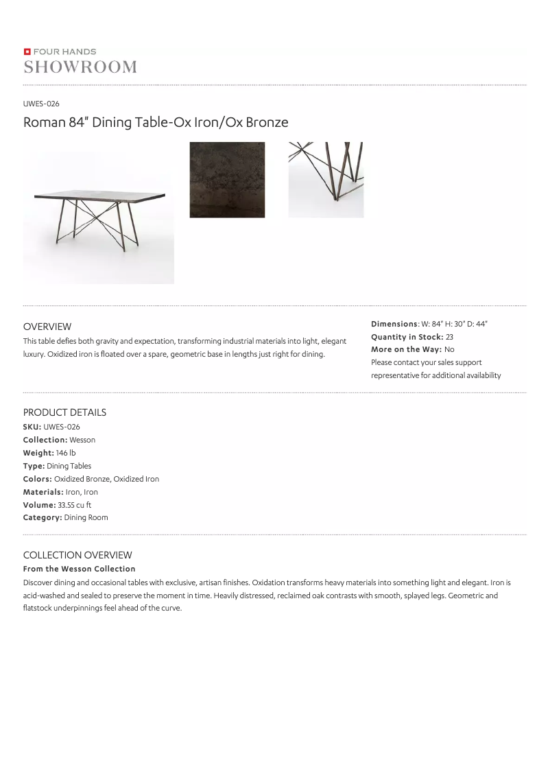 Page 1 de la notice Manuel utilisateur Four Hands UWES-026