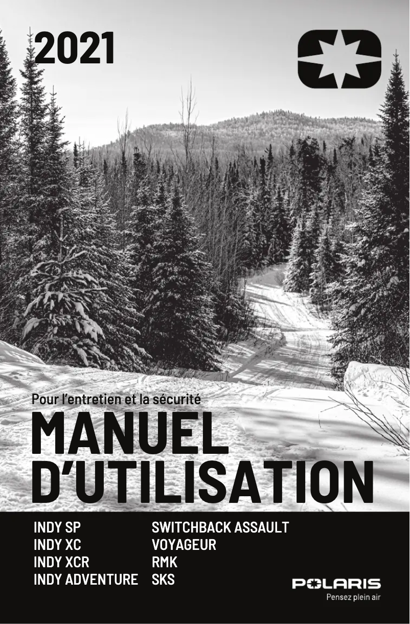 Page n°1 - Manuel utilisateur Polaris 600 Indy XC (2021)