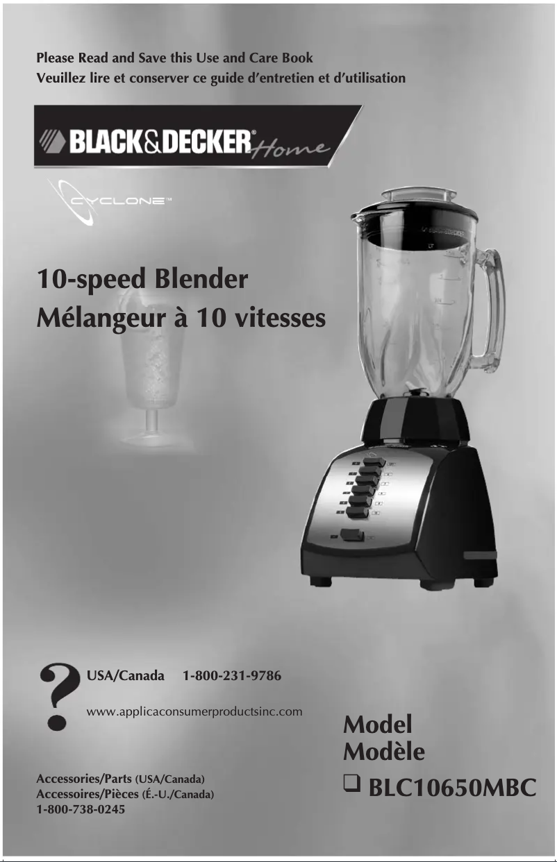 Page 1 de la notice Manuel utilisateur Black & Decker BLC10650MBC