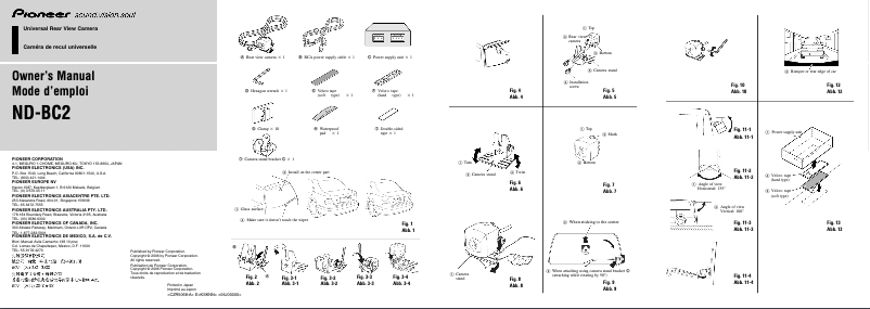 Page 1 de la notice Manuel utilisateur Pioneer ND-BC2