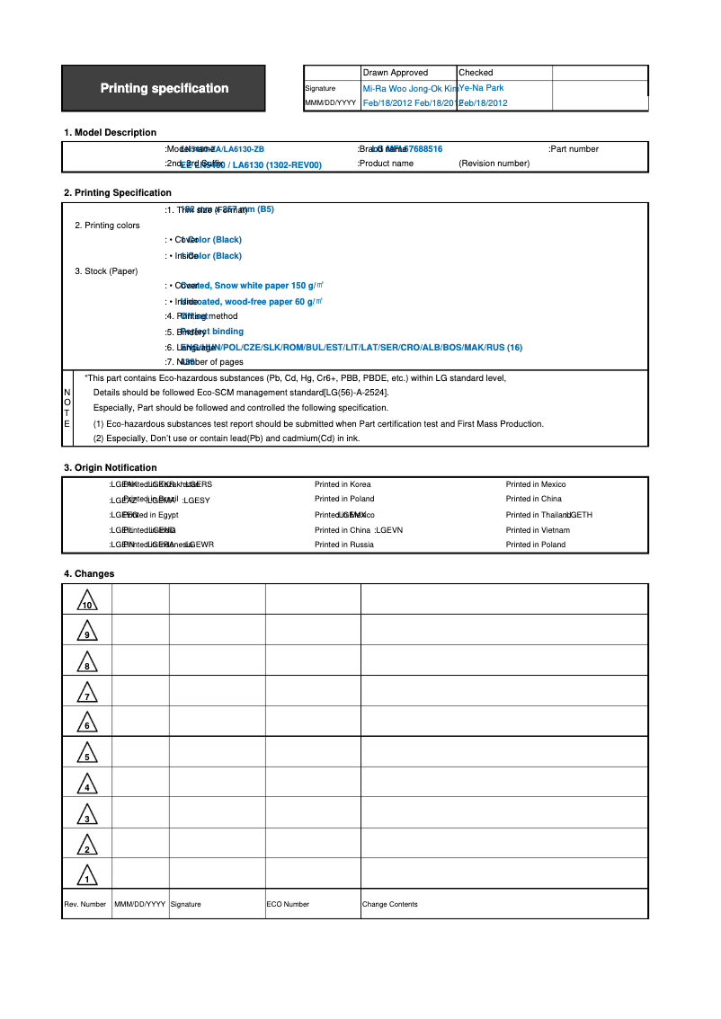 Página 1 del manual Manual de usuario LG 32LA6130