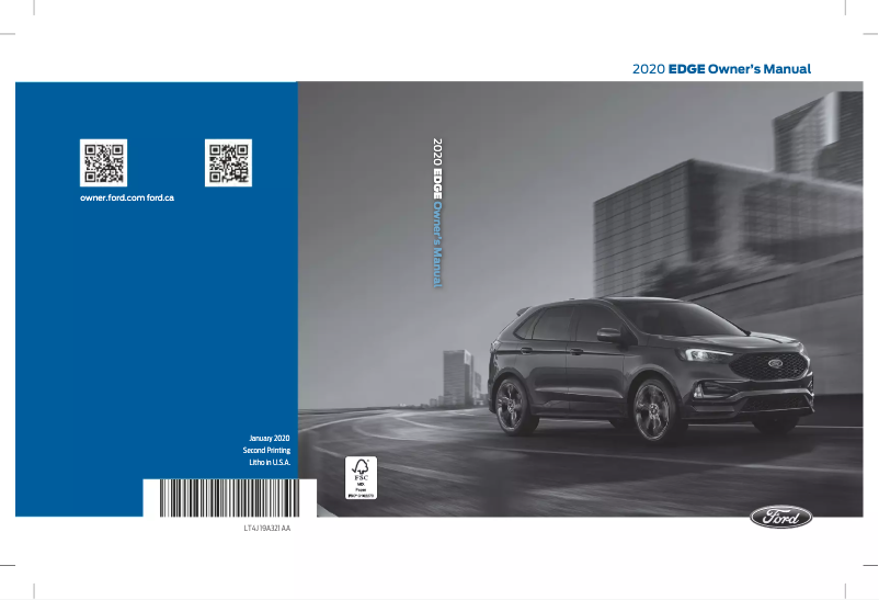 Page 1 de la notice Manuel utilisateur Ford Edge (2020)