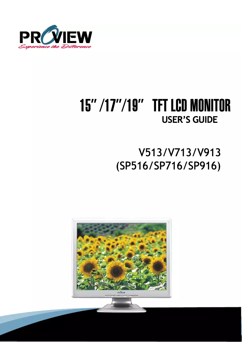 Page n°1 - Manuel utilisateur Proview PL913