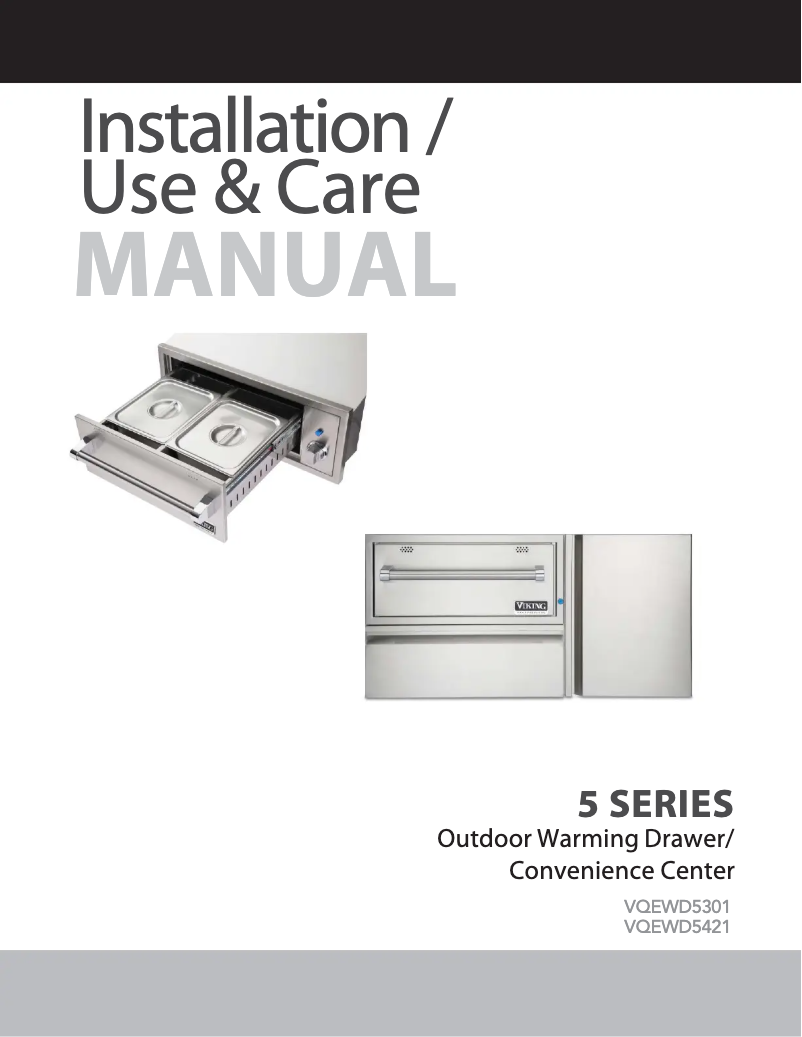 Image de la première page du manuel de l'appareil VQEWD5421SS