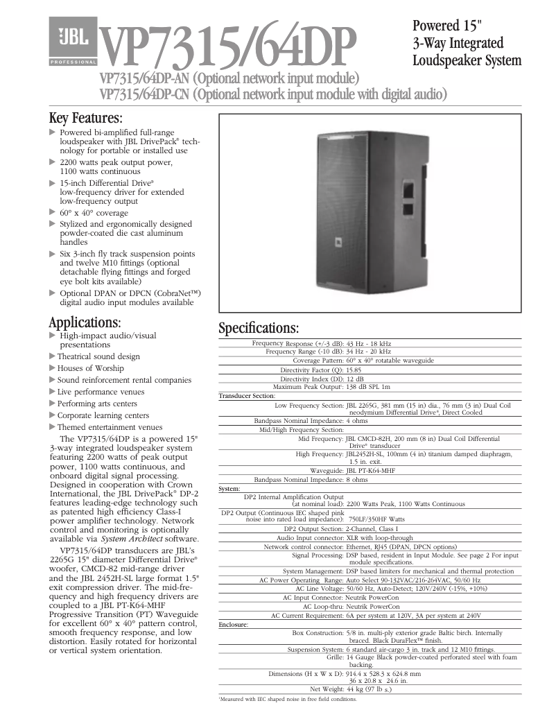 Image de la première page du manuel de l'appareil VP7315