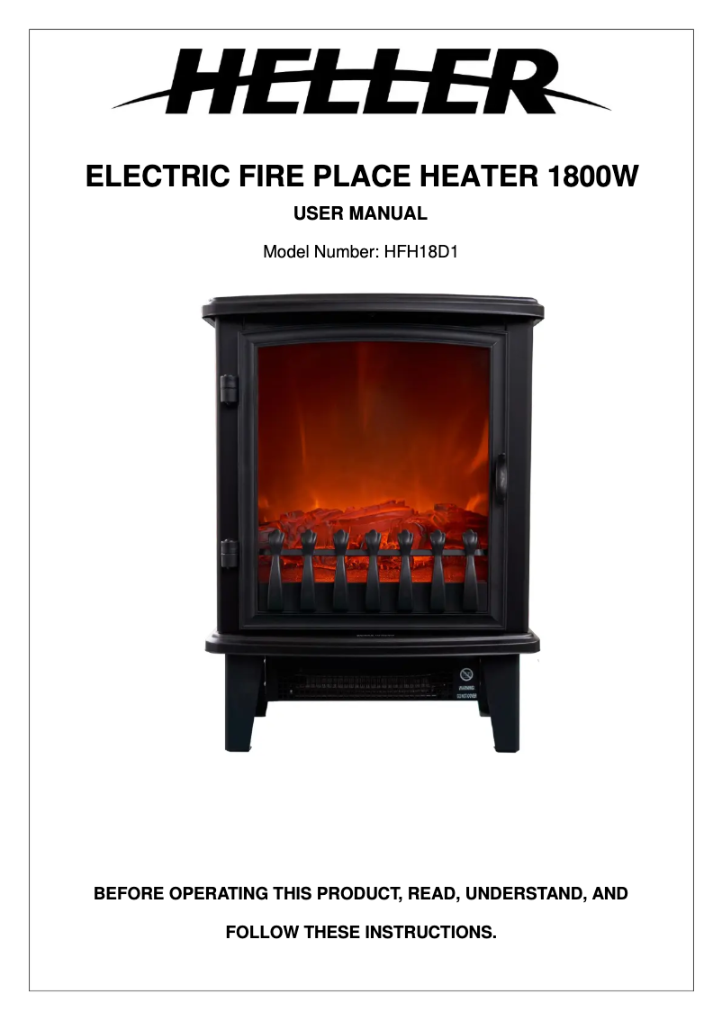 Page n°1 - Manuel utilisateur Heller HFH18D1