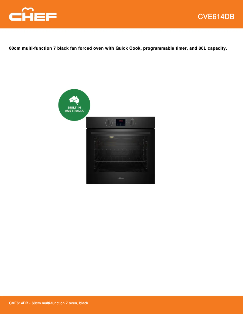 Image de la première page du manuel de l'appareil CVE614DB